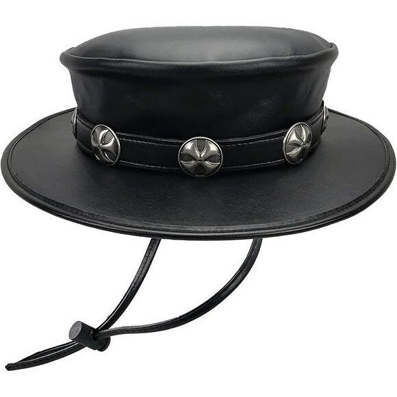 Plague Doctor Hat w Metal Cross Band Absolute Vibe Halloween Steampunk Medium - Picture 1 of 12